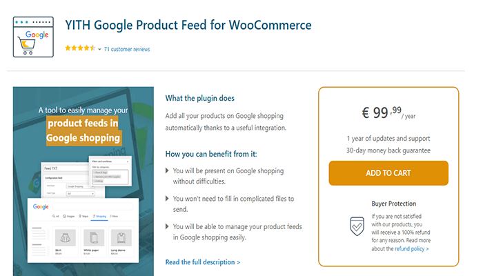 أفضل اضافات جوجل التسوق ووردبريس في عام 2026 3 yith google product feed for woocommerc