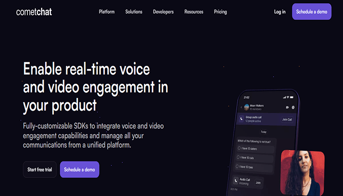 أفضل اضافات رسائل الصوتية ووردبريس 3 اضافة رسائل الصوتية CometChat