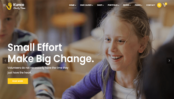 أفضل 19 قوالب غير ربحية ووردبريس للمنظمات الخيرية 14 قالب غير ربحية Kunco
