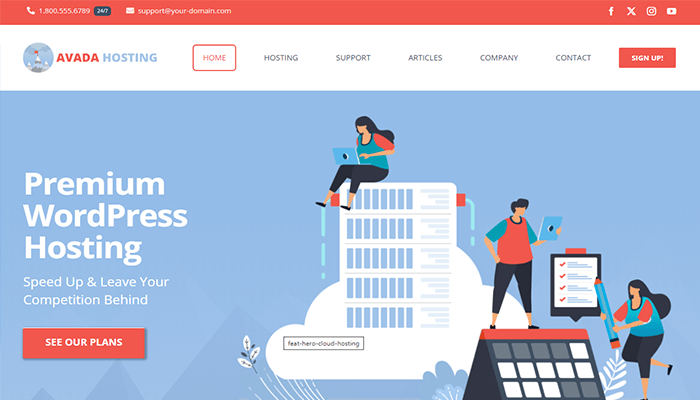 أفضل 10+ قوالب استضافة ووردبريس لعام 2026 2 قالب استضافة Avada