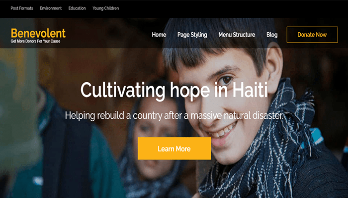 أفضل 40 قوالب ووردبريس عربية متعددة اللغات لعام 2026 16 benevolent wordpress theme