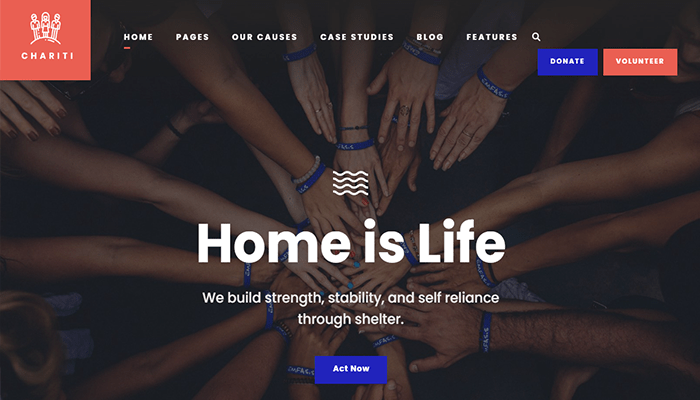 أفضل 19 قوالب غير ربحية ووردبريس للمنظمات الخيرية 1 قالب غير ربحية Chariti