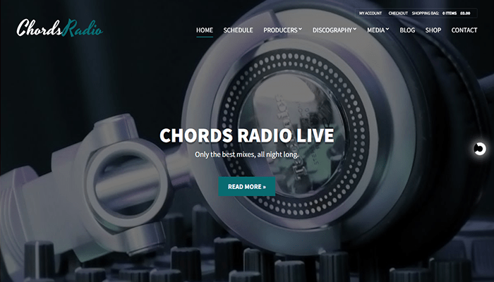 أفضل 15+ قوالب محطة راديو ووردبريس لعام 2025 16 قالب محطة راديو Chords