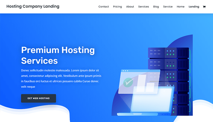 أفضل 10+ قوالب استضافة ووردبريس لعام 2026 1 قالب استضافة Divi