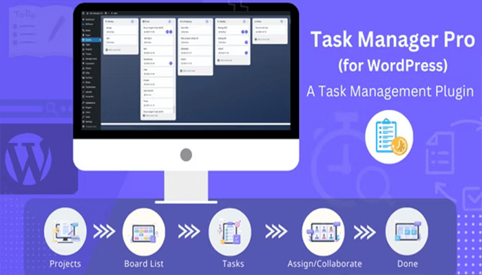 أفضل 12+ اضافات ادارة مشاريع ووردبريس لعام 2026 11 اضافة إدارة المشاريع Task Manager Pro