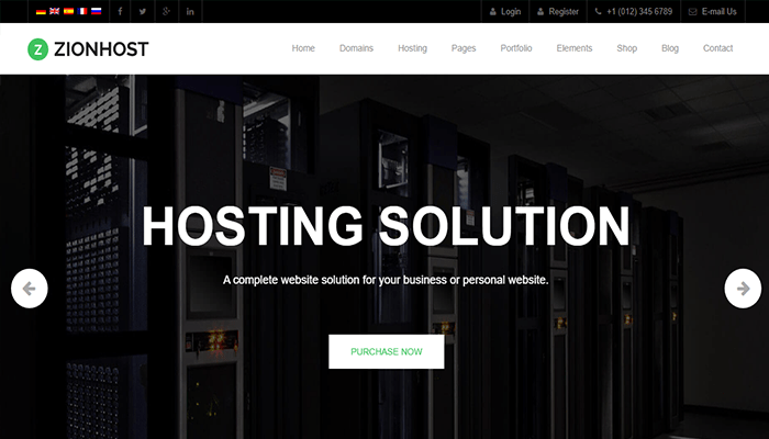 أفضل 10+ قوالب استضافة ووردبريس لعام 2026 16 zionhost hosting theme