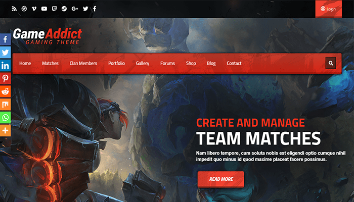 أفضل 25+ قوالب العاب ووردبريس (لعشاق العاب) لعام 2026 29 قالب العاب ووردبريس Game Addict