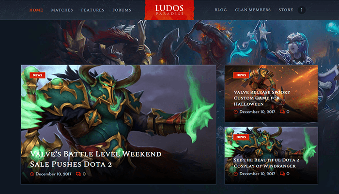 أفضل 25+ قوالب العاب ووردبريس (لعشاق العاب) لعام 2026 19 قالب العاب Ludos-Paradise