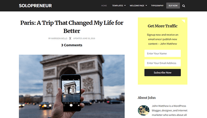 أفضل 5 قوالب ووردبريس لرواد الأعمال أو الشركات لعام 2025 5 Solopreneur theme