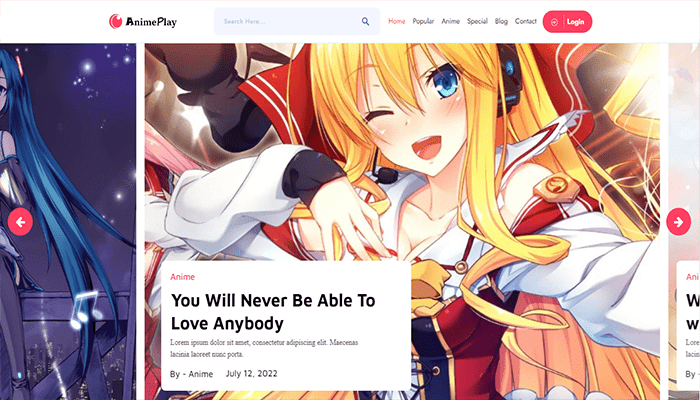 أفضل 10 قوالب انمي ووردبريس (لعشاق الأنمي) لعام 2026 8 قالب انمي ووردبريس - AnimePlay