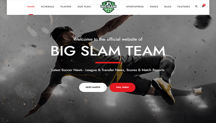 أفضل 25 قوالب ووردبريس رياضية لمشاركة شغفك لعام 2026 13 قالب ووردبريس رياضية Big Slam