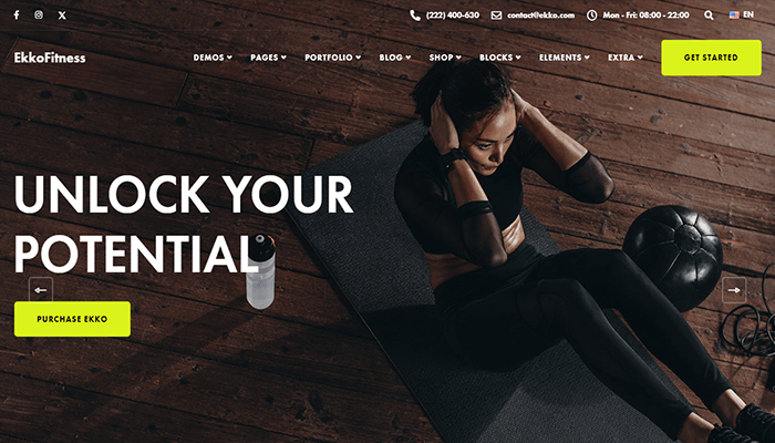 أفضل 25 قوالب ووردبريس رياضية لمشاركة شغفك لعام 2026 21 قالب رياضي ووردبريس Ekko