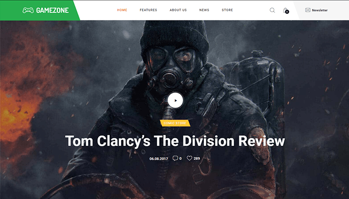 أفضل 25+ قوالب العاب ووردبريس (لعشاق العاب) لعام 2026 9 gamezone wordpress theme