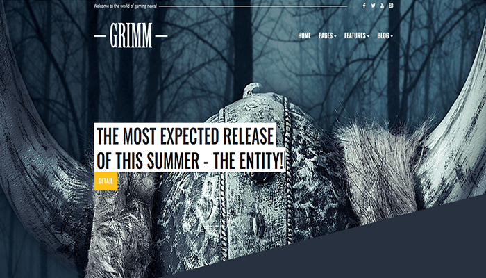 أفضل 25+ قوالب العاب ووردبريس (لعشاق العاب) لعام 2026 12 grimm wordpress theme