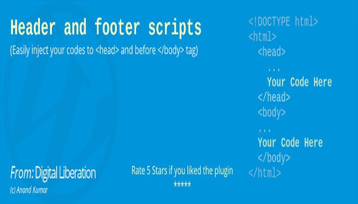 أفضل اضافات فوتر ووردبريس المجانية 12 header and footer scripts
