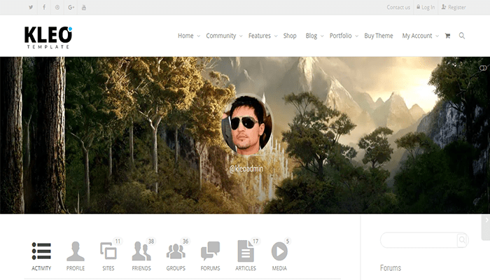 أفضل 10+ قوالب bbPress ووردبريس لعام 2025 5 kleo buddypress theme