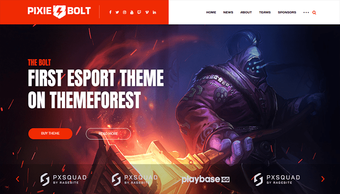 أفضل 25+ قوالب العاب ووردبريس (لعشاق العاب) لعام 2026 26 قالب العاب ووردبريس Pixiebolt