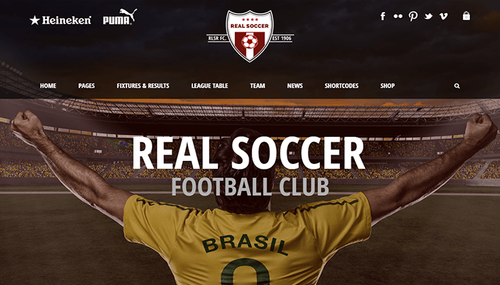 أفضل 25 قوالب ووردبريس رياضية لمشاركة شغفك لعام 2026 16 قالب ووردبريس رياضية Real Soccer