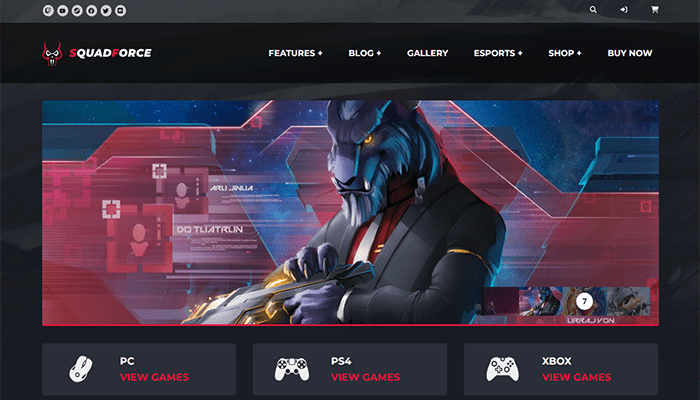 أفضل 10+ قوالب bbPress ووردبريس لعام 2025 7 squadforce wordpress bbpress forum theme