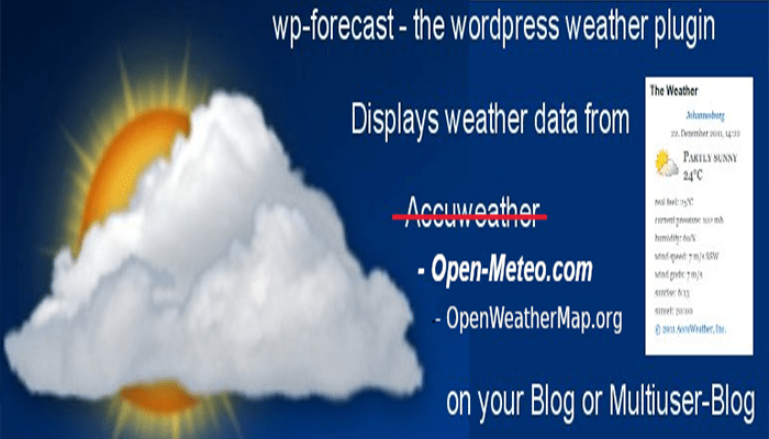 أفضل 5 اضافات الطقس ووردبريس لأظهار بيانات الطقس لعام 2026 1 اضافة الطقس ووردبريس WP-Forecast