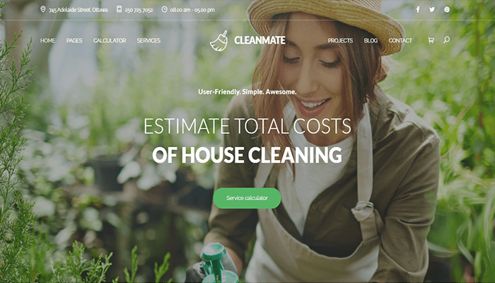 افضل 20 قوالب ووردبريس البستنة والمناظر الطبيعية 9 قالب ووردبريس البستنة CleanMate