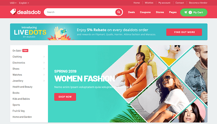 أفضل 15+ قوالب سوق ووردبريس لعام 2025 15 قالب سوق ووردبريس Dealsdot