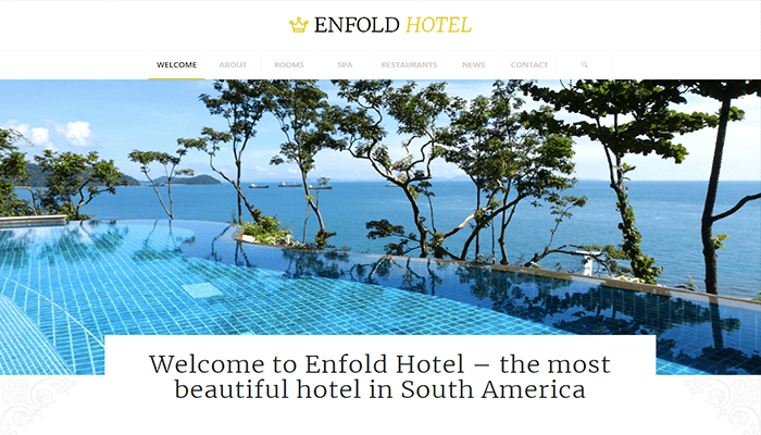 أفضل 25+ قوالب ووردبريس للفنادق لعام 2025 5 enfold hotel wordpress theme