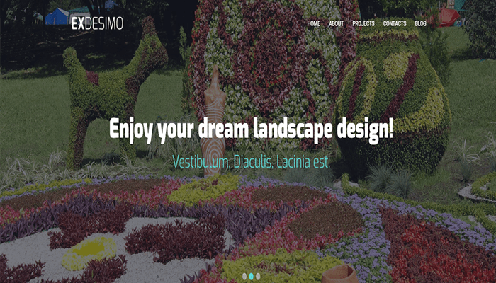 افضل 20 قوالب ووردبريس البستنة والمناظر الطبيعية 15 exdesimo wordpress theme