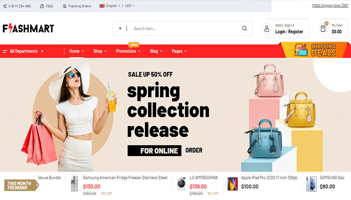 أفضل 15+ قوالب سوق ووردبريس لعام 2025 3 قالب سوق ووردبريس Flashmart