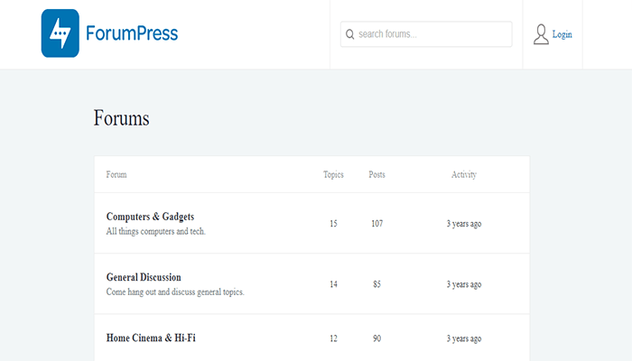 أفضل 15+ قوالب ووردبريس المجتمعية لإنشاء مجتمعك الخاص! 4 forumpress bbpress wordpress theme