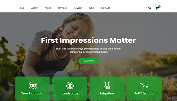 افضل 20 قوالب ووردبريس البستنة والمناظر الطبيعية 21 قالب ووردبريس البستنة Greenova