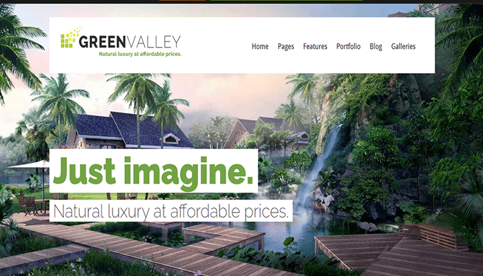 افضل 20 قوالب ووردبريس البستنة والمناظر الطبيعية 16 greenvalley wordpress theme