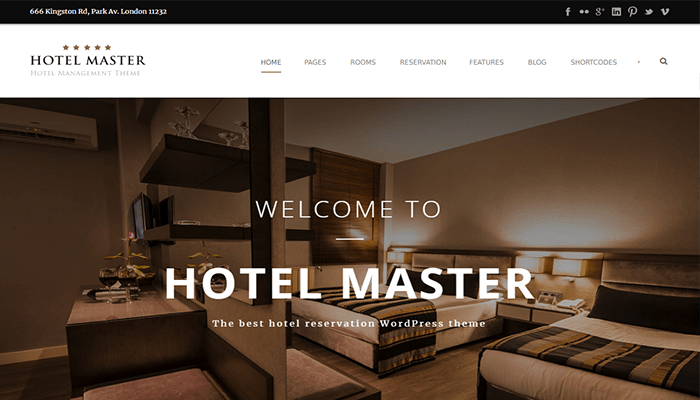 أفضل 25+ قوالب ووردبريس للفنادق لعام 2025 6 hotel master wordpress theme