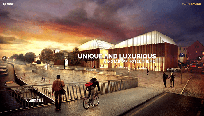 أفضل 25+ قوالب ووردبريس للفنادق لعام 2025 17 hotelengine classy theme