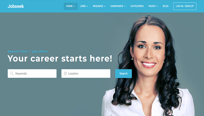 افضل 10+ قوالب لوحة وظائف ووردبريس لعام 2026 9 jobseek job board wordpress theme