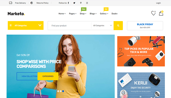 أفضل 15+ قوالب سوق ووردبريس لعام 2025 18 قالب سوق ووردبريس Marketo