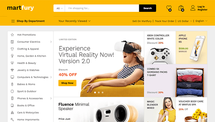 أفضل 15+ قوالب سوق ووردبريس لعام 2025 19 قالب سوق ووردبريس Martfury