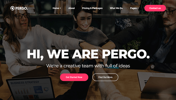 أفضل 20+ قوالب صفحة هبوط ووردبريس لعام 2026 5 pergo wordpress theme