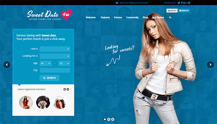 أفضل 15+ قوالب ووردبريس المجتمعية لإنشاء مجتمعك الخاص! 10 sweet date wordpress dating theme