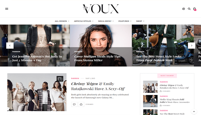 أفضل 35+ قوالب مدونة ووردبريس لعام 2026 17 the voux theme