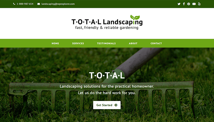 افضل 20 قوالب ووردبريس البستنة والمناظر الطبيعية 17 قالب ووردبريس البستنة Total Landscaping