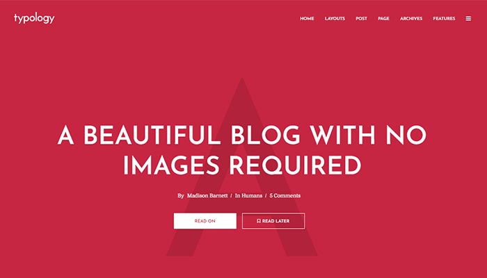 أفضل 35+ قوالب مدونة ووردبريس لعام 2026 13 typology theme