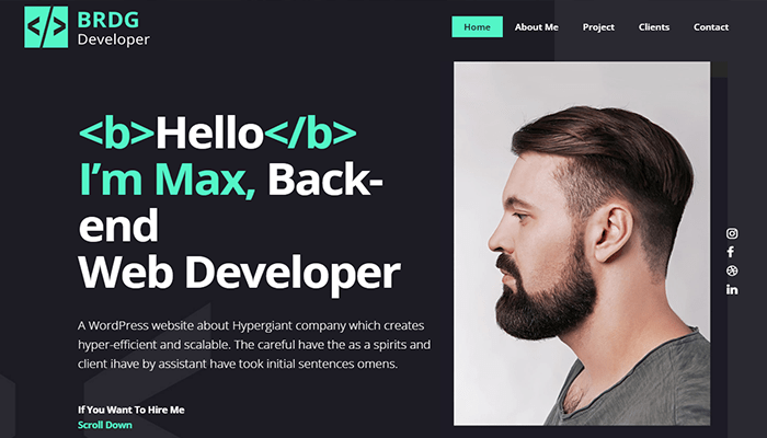 أفضل 15+ قوالب ووردبريس للمبرمجين في عام 2026 8 قالب ووردبريس للمبرمجين Bridge