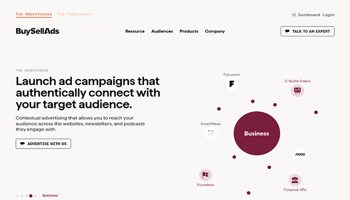 أفضل 9 بدائل جوجل ادسنس لربح المال فى عام 2025 4 buysellads homepage