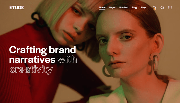 افضل 10 قوالب ادارة مشاريع ووردبريس مبتكرة لعام 2026 2 etude creative agency portfolio wordpress theme