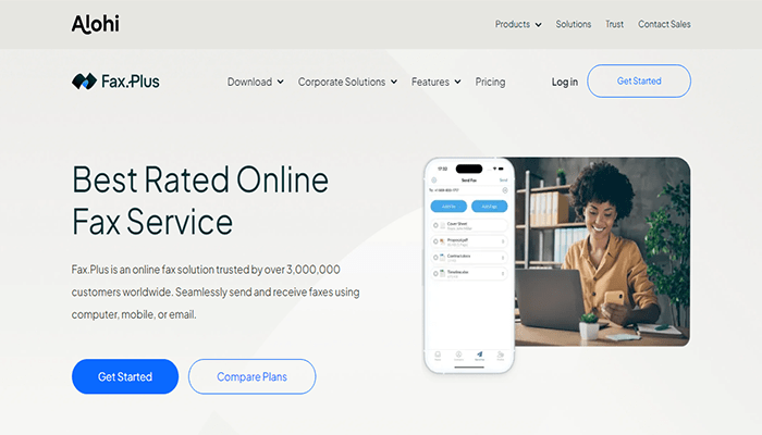 أفضل خدمات الفاكس عبر الإنترنت للشركات الصغيرة لعام 2025 4 fax plus