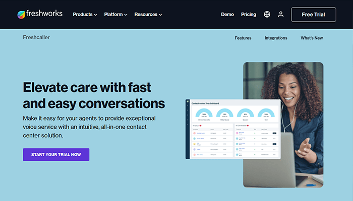 أفضل 7 تطبيقات أرقام هواتف الأعمال الافتراضية لعام 2025 7 أرقام هواتف الأعمال Freshdesk Contact Center