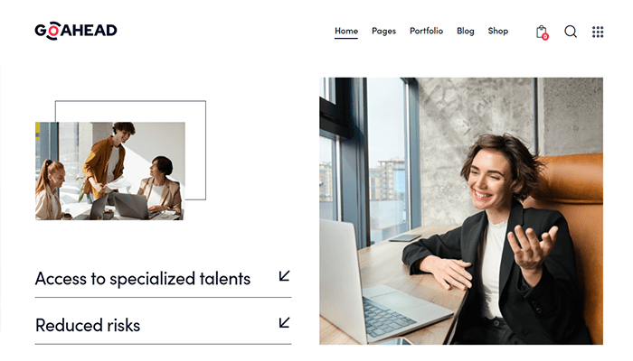 افضل 10 قوالب ادارة مشاريع ووردبريس مبتكرة لعام 2026 1 goahead project management and suppor theme