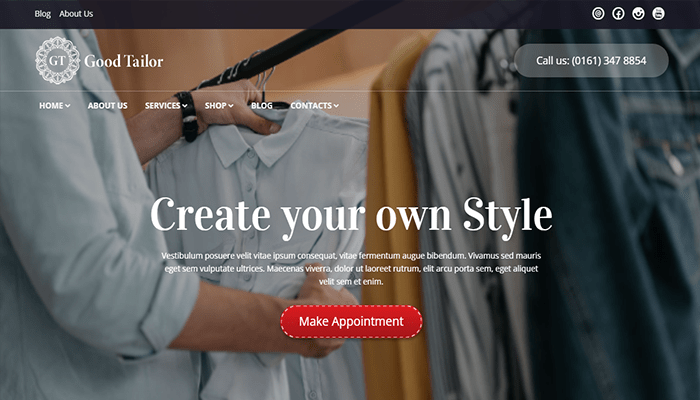 أفضل 10+ قوالب ووردبريس للخياطين لعام 2026 14 قالب ووردبريس للخياطين Good Tailor
