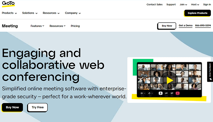 أفضل 9 خدمات المكالمات الجماعية لشركتك لعام 2026 7 goto meeting